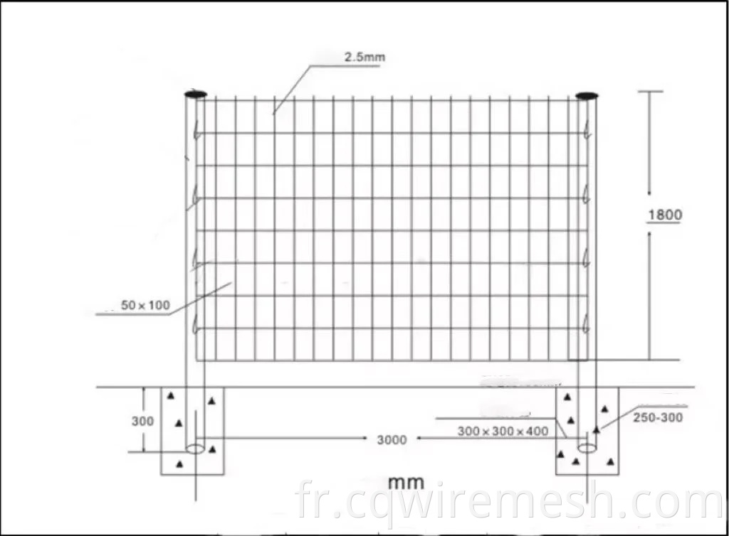 PVC revêtu de clôture Euro Mesh Euro Rouleau 1,7 / 2,2 mm 100x50 mm de jardinage de filet